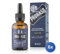 6X Paquete Proraso Aceite Cuidado Barba Lima Azul Ml 30