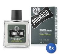 6X Paquete Proraso Bálsamo Cuidado Barba Vetyver Ml 100