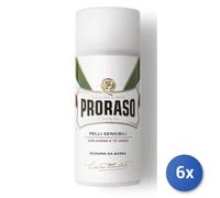 6X Paquete Proraso Espuma De Afeitar 300 ML. Blanca Sensi Hecho En Italia