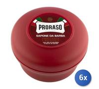 6X Paquete Proraso Jabón De Afeitar En Tazón 150 Ml