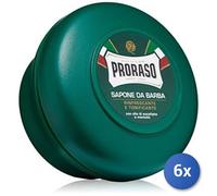 6x Paquete Proraso Jabón De Afeitar En Tazón Refrescante 150 Ml