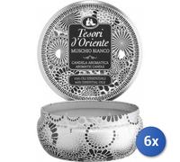 6X Paquete Tesoros De Oriente Almizcle Blanco, 200G Vela Aromática