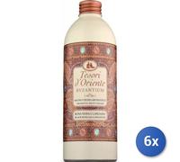 6X Paquete Tesoros De Oriente Baño 500 Ml. Bizancio Rosa Negra/Labdano