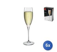 6x Paquetes 2 Copas De Vidrio Galileo Champagne Cl 26 Transparente Bormioli