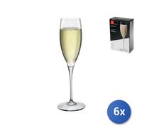 6x Paquetes 2 Copas De Vidrio Galileo Champagne Cl 26 Transparente Bormioli
