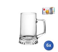 6x Paquetes Bormioli 2 Vasos De Vidrio Stern Con Asa Cl 26