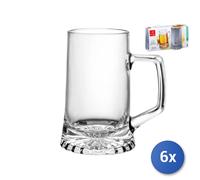 6x Paquetes Bormioli 2 Vasos De Vidrio Stern Con Asa Cl 51