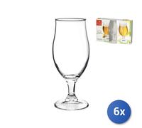 6x Paquetes Bormioli Rocco De 3 Copas De Cerveza Modelo Executive En Vidrio Con