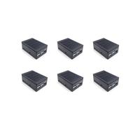 6X para Raspberry Pi 4 Carcasa Caja Caja Carcasa Instalable Ventilador Fresco Caja del Disipador de Calor de Aluminio para Raspberry Pi 4B
