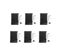 6X para Raspberry Pi 4 Modelo B Caja de Aluminio, Enfriamiento Pasivo AleacióN de Aluminio Carcasa Protectora Carcasa de Metal para Raspberry Pi 4