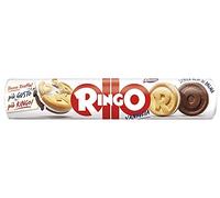 6x Pavesi Ringo Italian Biscuits Cookies with Cacao & Vanilla Cream Filling 165g