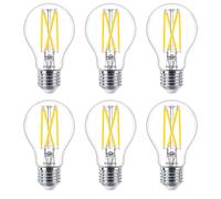 6X Philips LED Filamento A60 Bombilla 5,9W = 60W E27 Warmglow 2200K-2700K