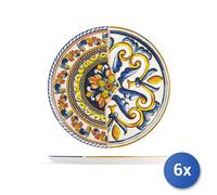 6X Plato H&H Positano Cm33 Pizza En Gres