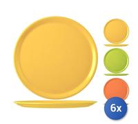 6x Platos De Pizza En Porcelana Colores Asortidos Cm31