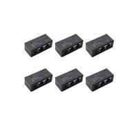 6X Poe Splitter Inyector Poe Rj45 5.5mm x 2.1mm Entrada Pasivo Poe Injector Splitter Conector Del Adaptador para La Cámara Ip de Red (Negro)