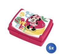 6X Porta Almuerzo Lulabi Disney Minnie Happy Times 17X13X6,5Cm