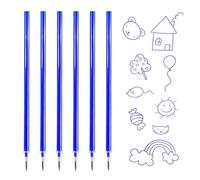6x Recambios Boligrafos Borrables,Compatibles con Legami, Punta de 0,7mm,Altura 13cm,Bolígrafo roller borrable,Tinta termosensible,Recambio reemplazable (Azul-6)