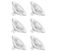 6X Reflector LED Cristal QPAR111 6,5W GU10 465lm Blanco Cálido 2700K Flood 24