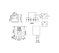 6X Relé de Intermitencia 12V Led Electrónico Cf-13 de 3 Pines de Coche Fijar para el Intermitente de Señal de