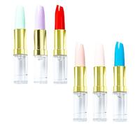 6x/Set Lipstick Ballpoint Pen 1.0mm Oil Stick Novedad Lipstick Form Pen Smooth Escritura Bolígrafo Escuela para Escribir