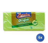 Spontex Origin Absorbente de goteo Biodegradable, Celulosa y algodón, Color Verde, 42 x 0.5 x 31 cm