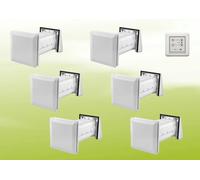 6x Stiebel Eltron LWE 40 Set de ventilación con unidad de ventilación compacta y panel de control