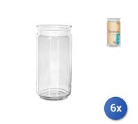 6x Tarro De Vidrio Luminarc Purebox Tapón De Vidrio 1,5 L