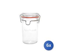 6x Tarros Bormioli De Vidrio Lockeat Cl 35 Tapa Hermética
