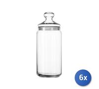 6x Tarros De Vidrio Luminarc Club Transparente Lt1,5