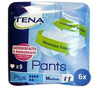 6X Tena Pants Plus Ropa Interior Para La Incontinencia Unisex 9 Pz
