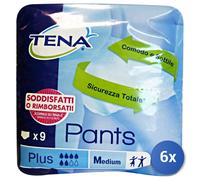 6X Tena Pants Plus Ropa Interior Para La Incontinencia Unisex 9 Pz