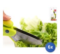 6X Tijeras De Ensalada Inoxidable Mango Colorido Home