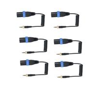 6X Tipo de Bloqueo Saramónico de 3,5 mm Una 3,5 mm TRS Una XLR Salida de MicróFono Macho Cable de Audio Universal para Receptores Inalámbricos