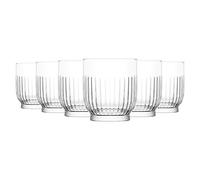6x Tokyo 330ml Vasos de Whisky - Vidrio Pasada de Moda Escocesa Borbón Ron Vasos para Beber Cócteles Conjunto de Caja de Regalo - by LAV