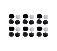 6X Universal Lavalier MicróFono Furry Parabrisas Fur Windshield Wind Muff Soft para Lapel Lavalier Mic 5Mm