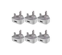 6X Universal USB Uk Plug 3 Pin Wall Charger Adapter with USB Travel Charger Charging for Phone (1 Port)