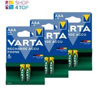 6x Varta Recharge Accu Power Baterías NiMH AAA 550mAh 1.2V