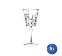 6X Vaso De Vidrio Transparente Decorado Etna Para Agua Cl28