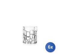 6X Vaso Dof De Vidrio Transparente Decorado Etna CL33