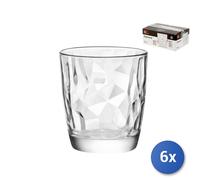6X Vasos De Vidrio Diamond Dof Transparentes, 38,5Cl