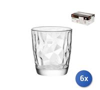 6X Vasos De Vidrio Diamond Para Agua Transparente, 30,5Cl