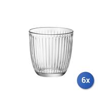 6X Vasos De Vidrio Línea Transparente Cl29, Bormioli