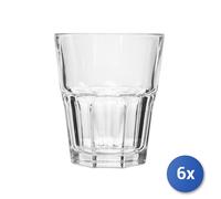 6X Vasos De Vidrio Templado Transparente Granity CL27