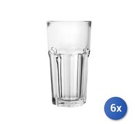 6x Vasos de Vidrio Templado Transparente Granity Cl65 Arc