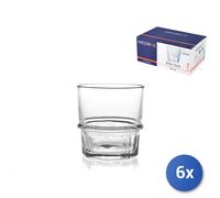 6X Vasos De Vidrio Templado Transparente Newyork De Cl25
