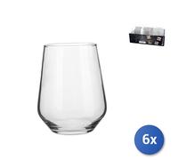 Paquete 6 Vasos de Vidrio Marca Pasabahce Modelo Allegra con Caja CL