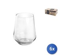 6X Vasos De Vidrio Transparente Allegra CL43,5