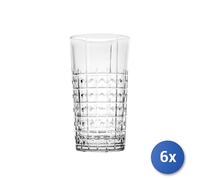 6X Vasos De Vidrio Transparente Decorado Este Para Cooler Cl49