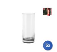 Paquete 6 Vasos de Vidrio Gina CL 33 Transparente Bormioli Rocco