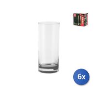 6X Vasos De Vidrio Transparente Gina FH CL33